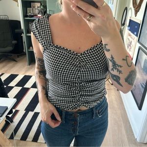 Boutique blouse tank in gingham